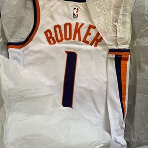 Phoenix Suns Devin Booker #1 Nike White Authentic NBA Jersey NEW Tags - Medium